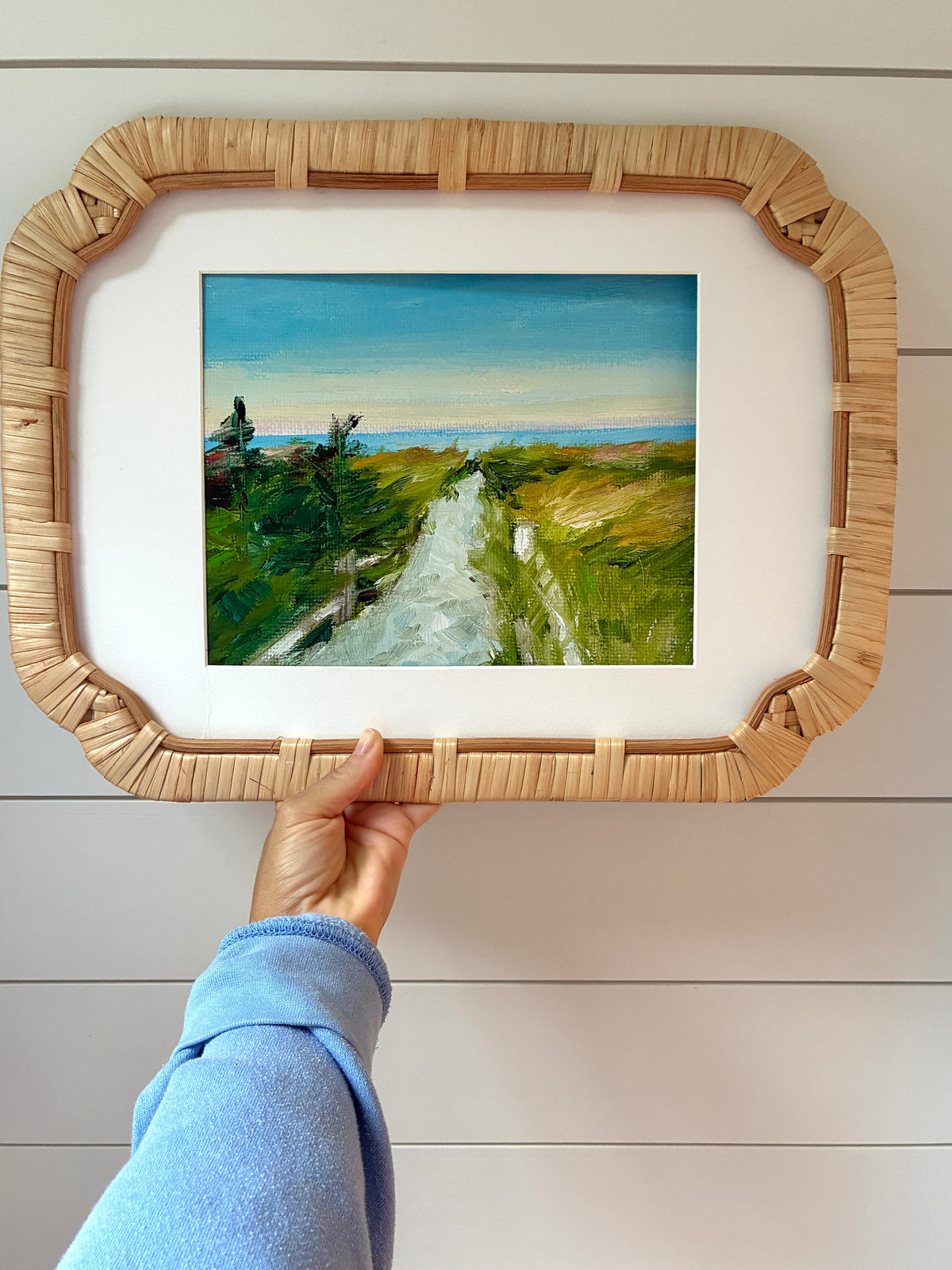 Meet Me at Sunrise 8x10 Giclée Print in Rattan Rectangle Frame