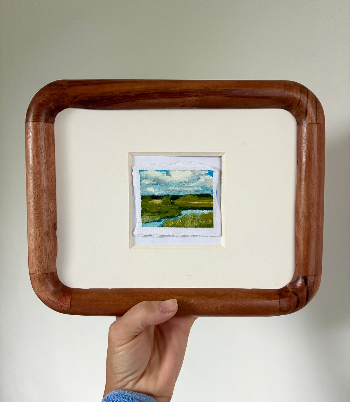 Wellfleet - Original Oil Painting on Paper, Wood Frame